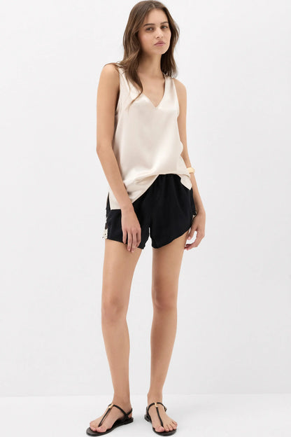 Silk V-Neck Tank Top