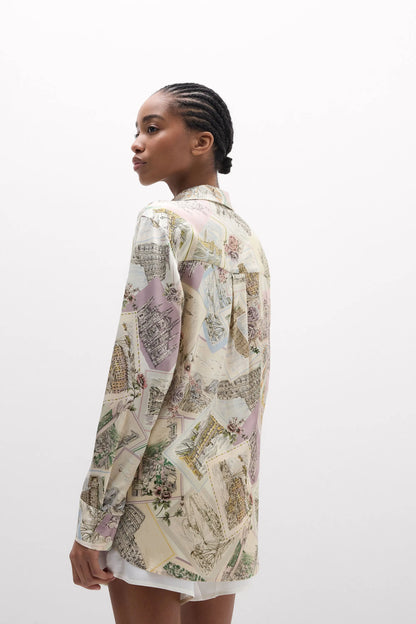 La Dolce Vita Printed Shirt in Silk