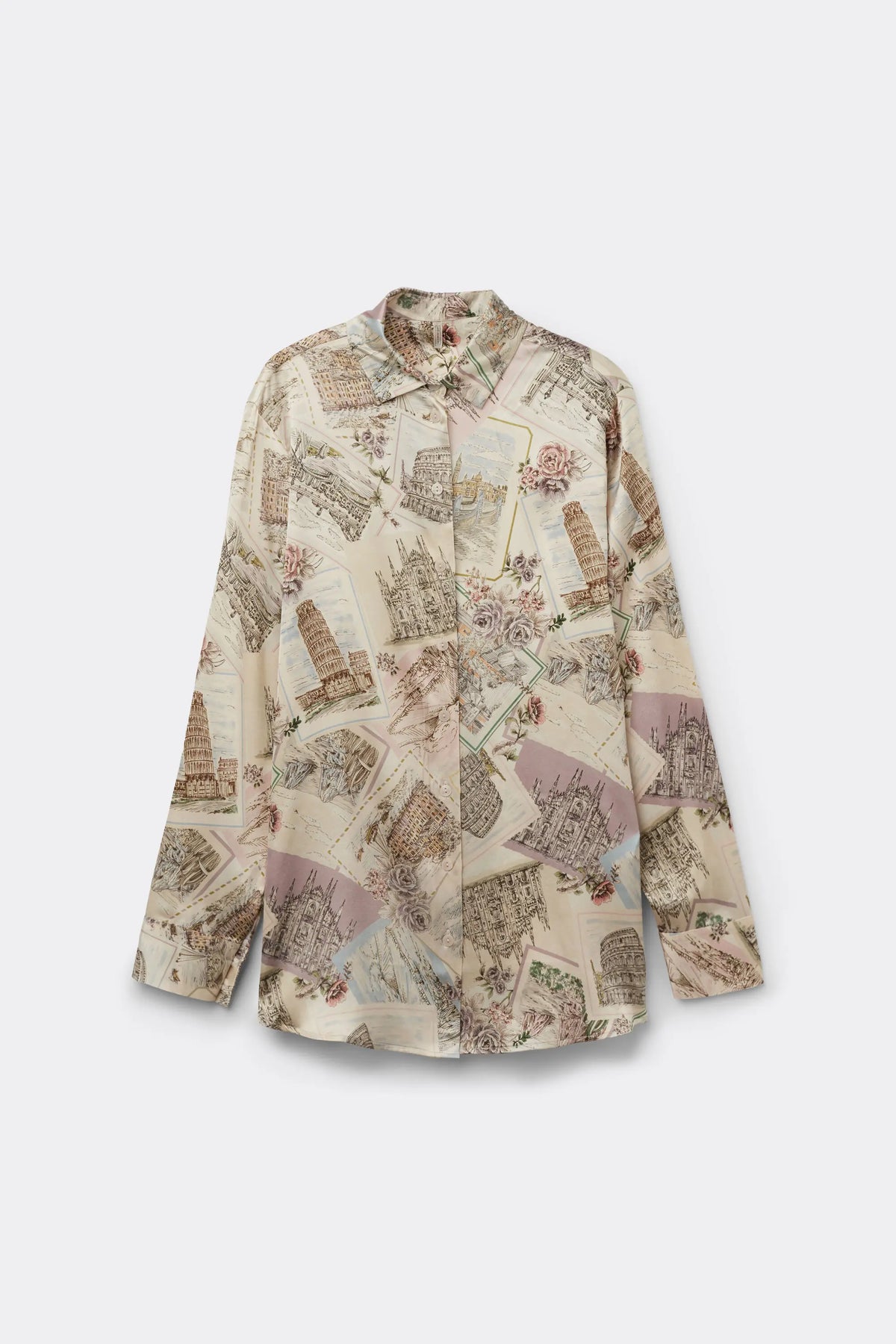 La Dolce Vita Printed Shirt in Silk
