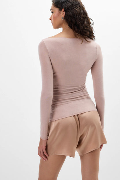 Boat Neck Modal Cashmere Ultralight Top