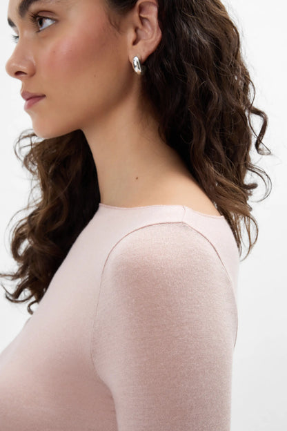 Boat Neck Modal Cashmere Ultralight Top