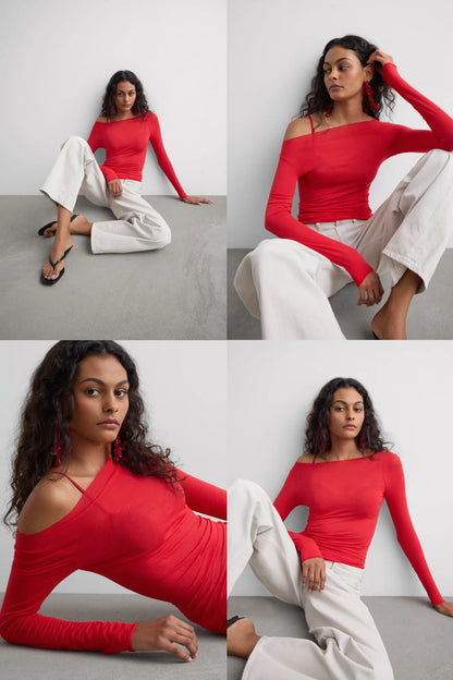 Boat Neck Modal Cashmere Ultralight Top