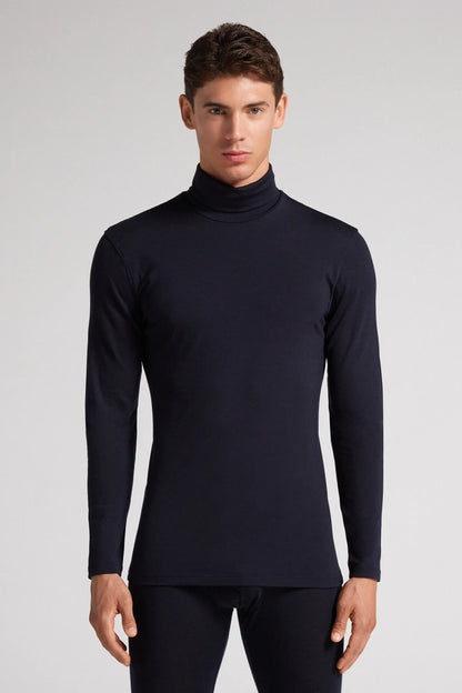 Long-sleeve High-Neck Merino-Wool Top